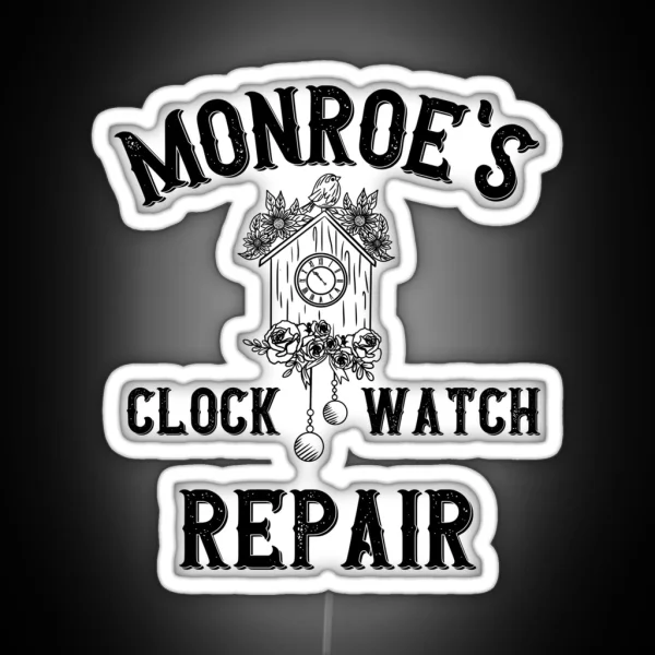 Monroe S Clock Watch Repair Grimm RGB Neon Sign