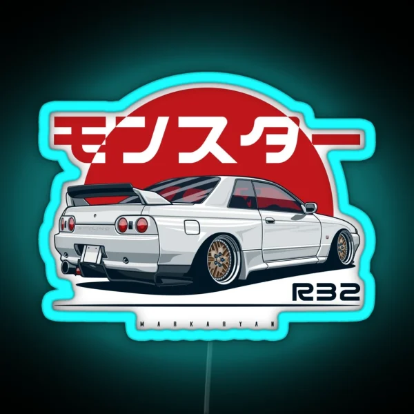 Monster Skyline R32 GTR RGB Neon Sign
