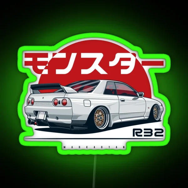 Monster Skyline R32 GTR RGB Neon Sign