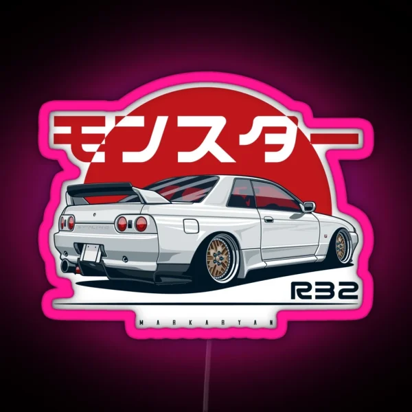 Monster Skyline R32 GTR RGB Neon Sign