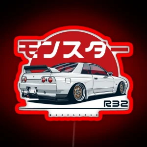 Monster Skyline R32 GTR RGB Neon Sign