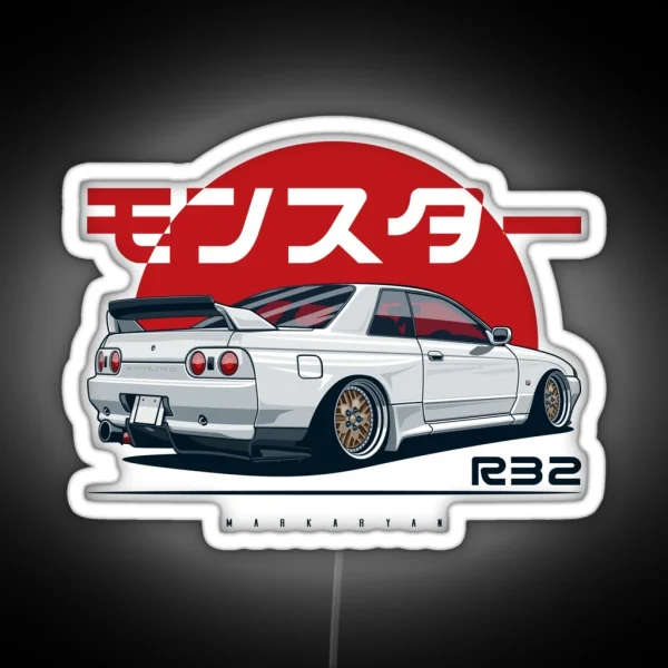 Monster Skyline R32 GTR RGB Neon Sign