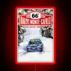 Monte Carlo Rally 1998 neon sign rgb colors red