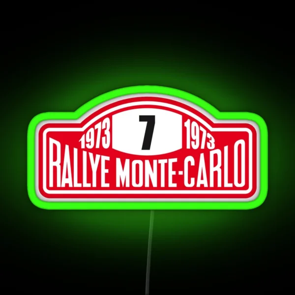 Monte Carlo Rally RGB Neon Sign