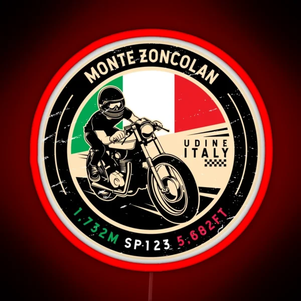 Monte Zoncolan Italy Motorcycle RGB Neon Sign