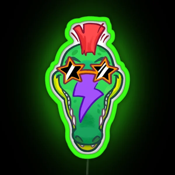 Montgomery Gator Face Led RGB Neon Sign