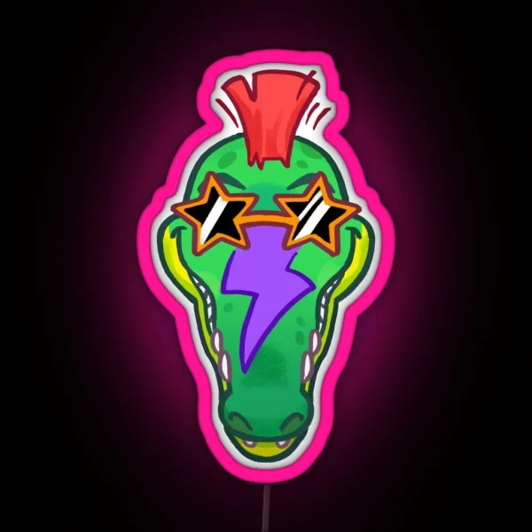 Montgomery Gator Face Led RGB Neon Sign