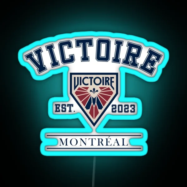 Montreal Victoire PWHL Vintage Logo RGB Neon Sign