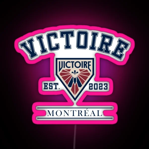 Montreal Victoire PWHL Vintage Logo RGB Neon Sign