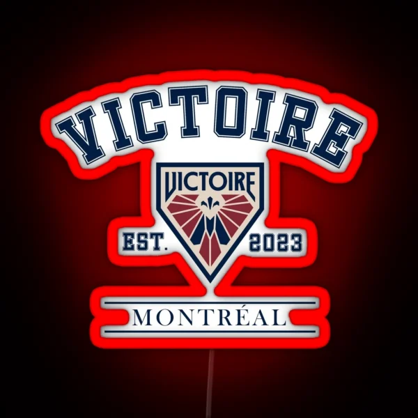 Montreal Victoire PWHL Vintage Logo RGB Neon Sign