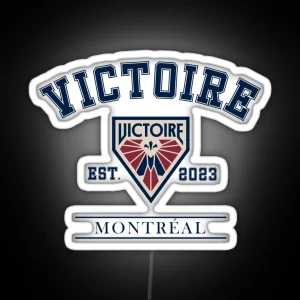 Montreal Victoire PWHL Vintage Logo RGB Neon Sign