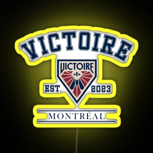 Montreal Victoire PWHL Vintage Logo RGB Neon Sign