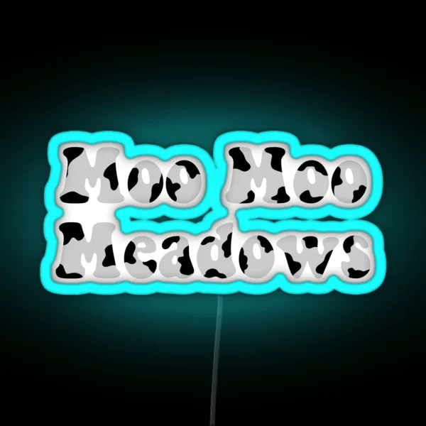 Moo Moo Meadows RGB Neon Sign