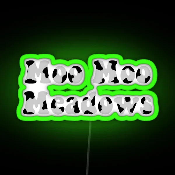 Moo Moo Meadows RGB Neon Sign