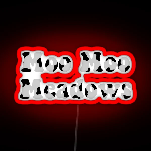 Moo Moo Meadows RGB Neon Sign