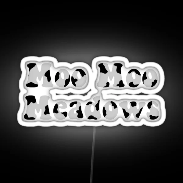 Moo Moo Meadows RGB Neon Sign