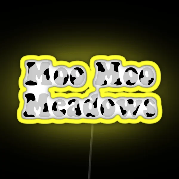 Moo Moo Meadows RGB Neon Sign