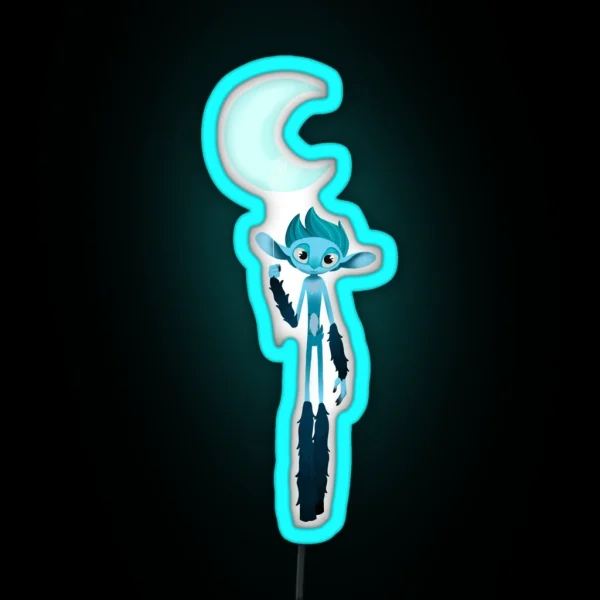 Moon Balloon RGB Neon Sign