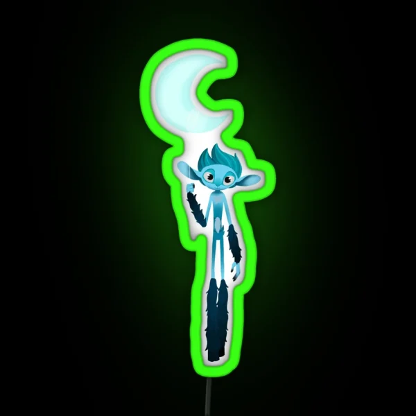 Moon Balloon RGB Neon Sign