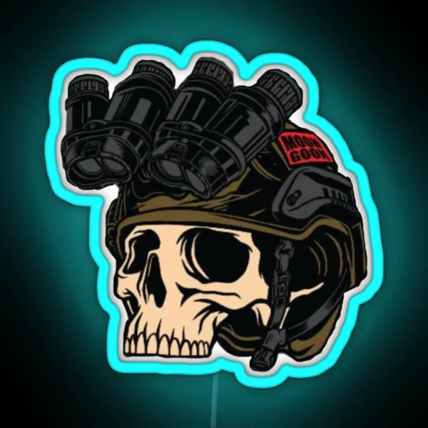 Moon Goon Skull RGB Neon Sign