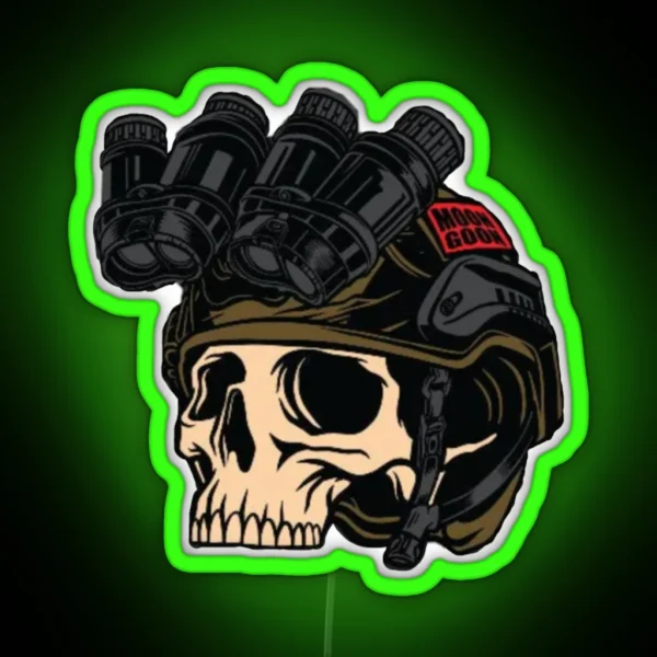 Moon Goon Skull RGB Neon Sign
