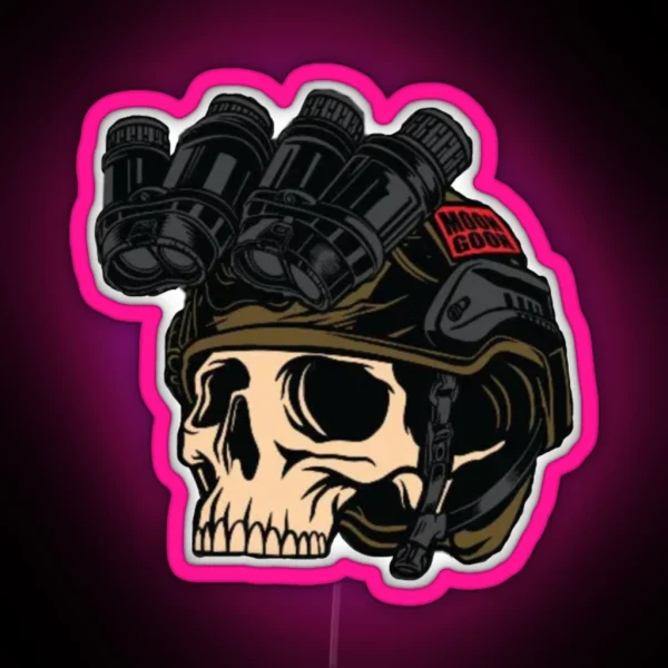 Moon Goon Skull RGB Neon Sign