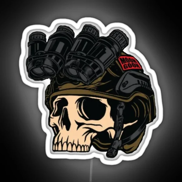 Moon Goon Skull RGB Neon Sign