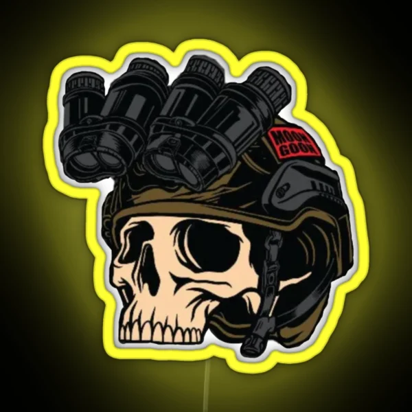 Moon Goon Skull RGB Neon Sign