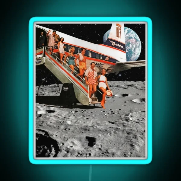 Moon Landing RGB Neon Sign