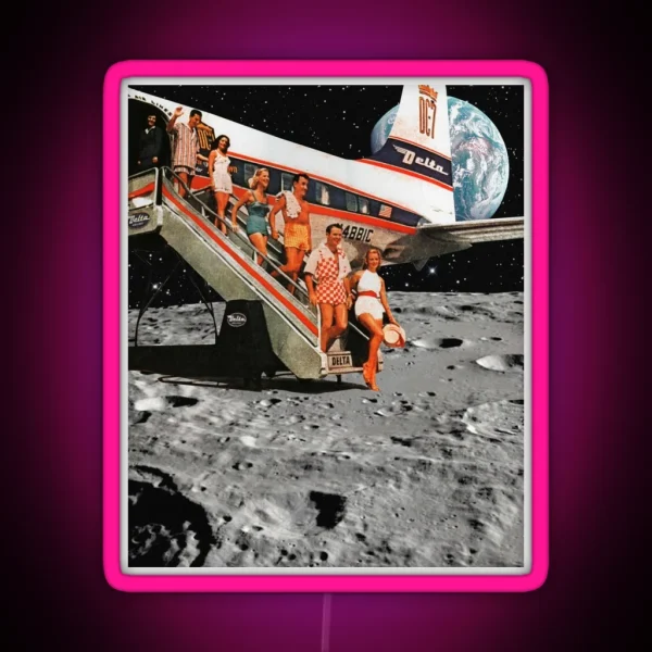 Moon Landing RGB Neon Sign