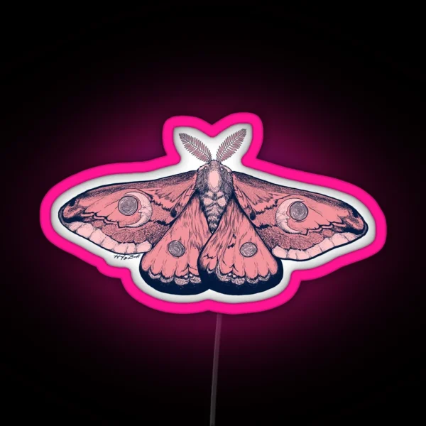 Moon Moth RGB Neon Sign