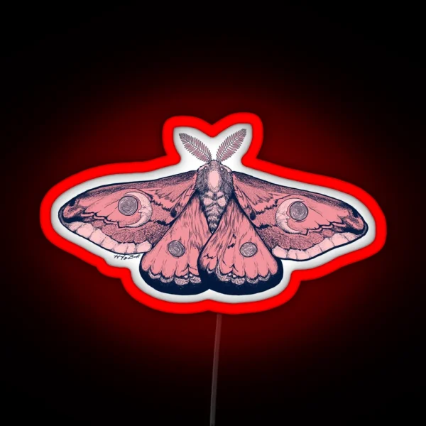 Moon Moth RGB Neon Sign