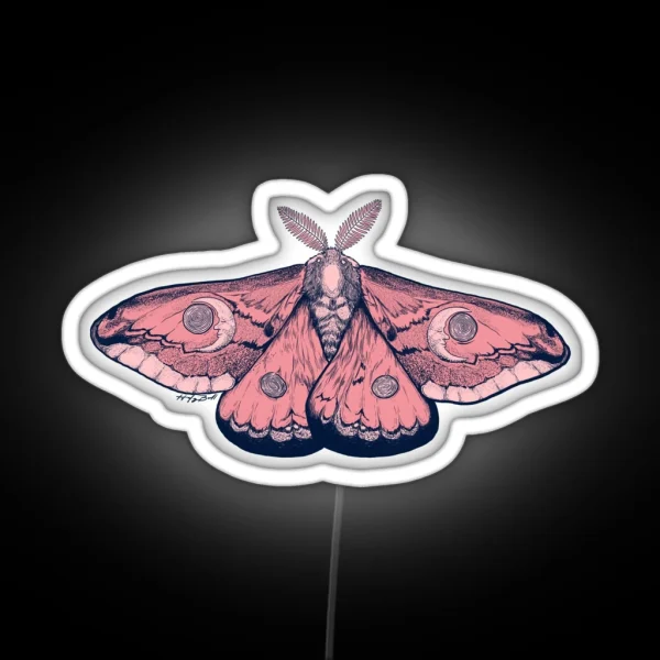 Moon Moth RGB Neon Sign