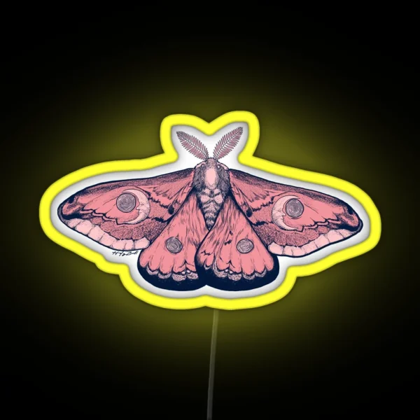 Moon Moth RGB Neon Sign