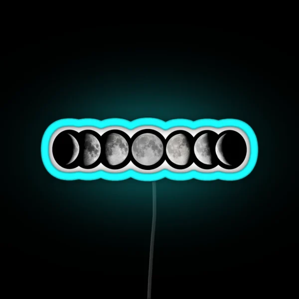 Moon Phases RGB Neon Sign