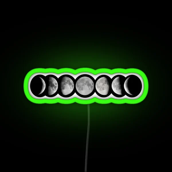Moon Phases RGB Neon Sign