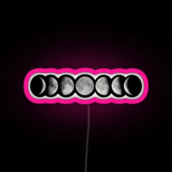 Moon Phases RGB Neon Sign