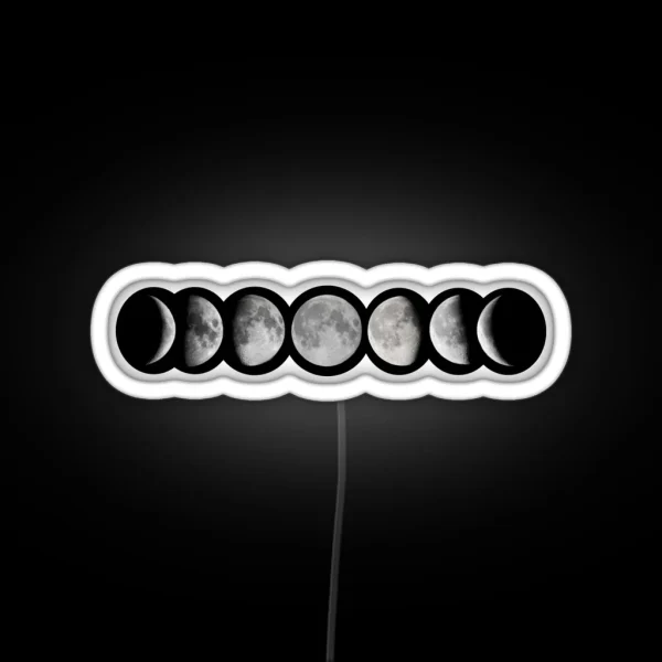 Moon Phases RGB Neon Sign