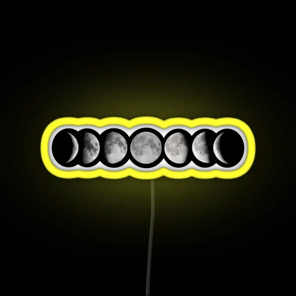 Moon Phases RGB Neon Sign