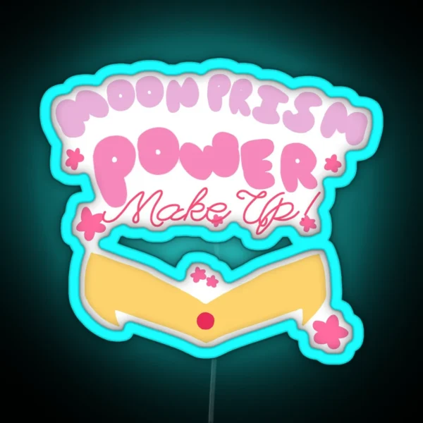 Moon Prism Power Makeup RGB Neon Sign