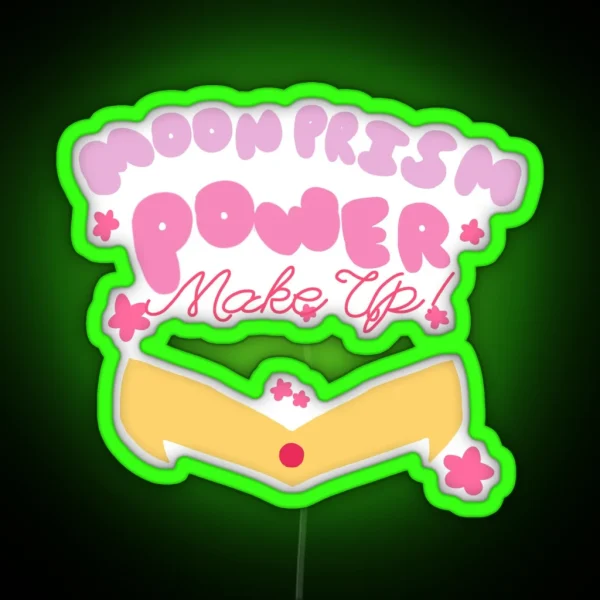 Moon Prism Power Makeup RGB Neon Sign