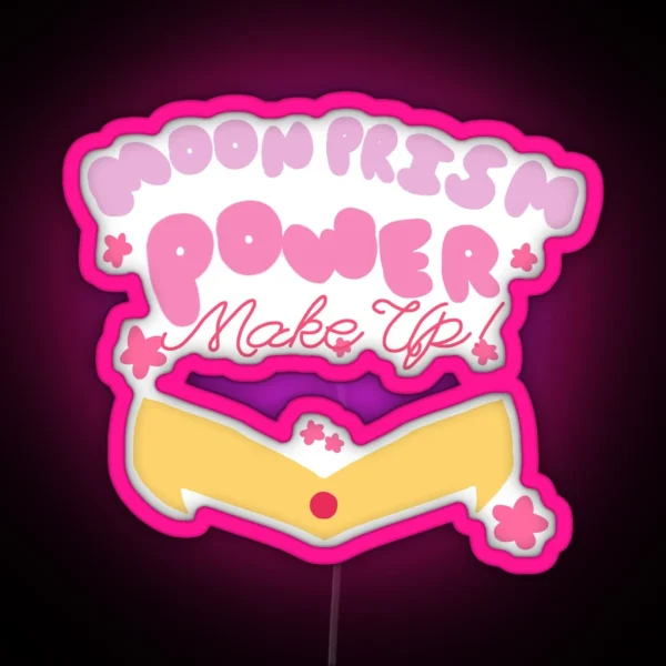 Moon Prism Power Makeup RGB Neon Sign