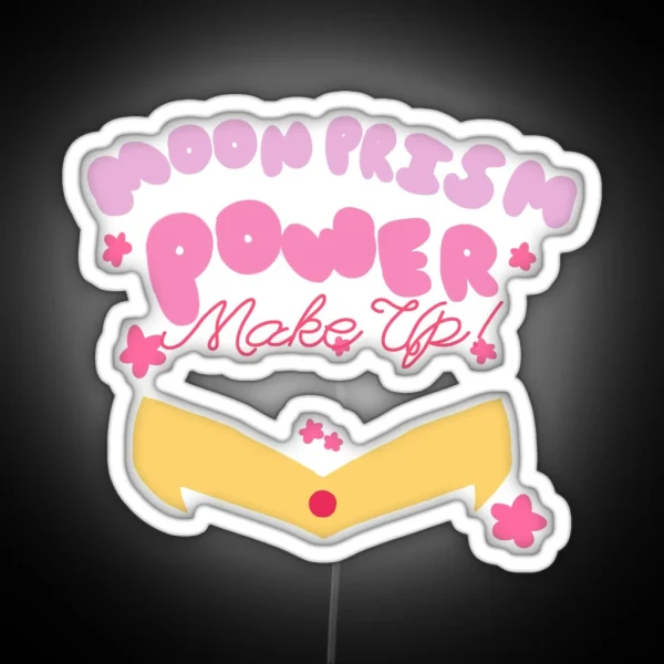 Moon Prism Power Makeup RGB Neon Sign