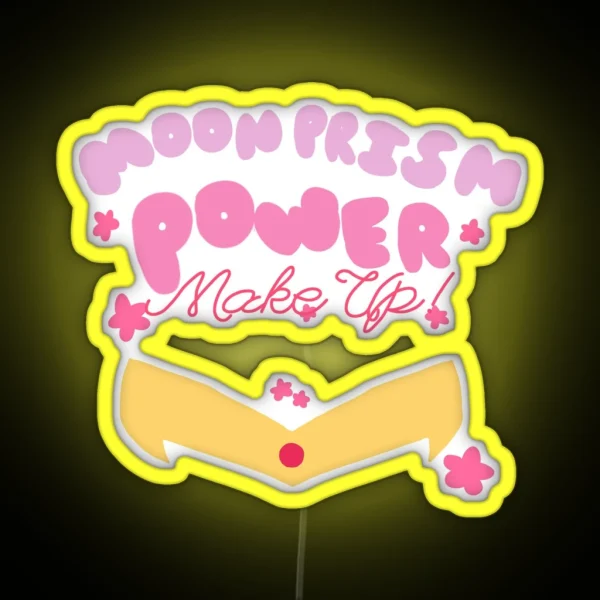 Moon Prism Power Makeup RGB Neon Sign