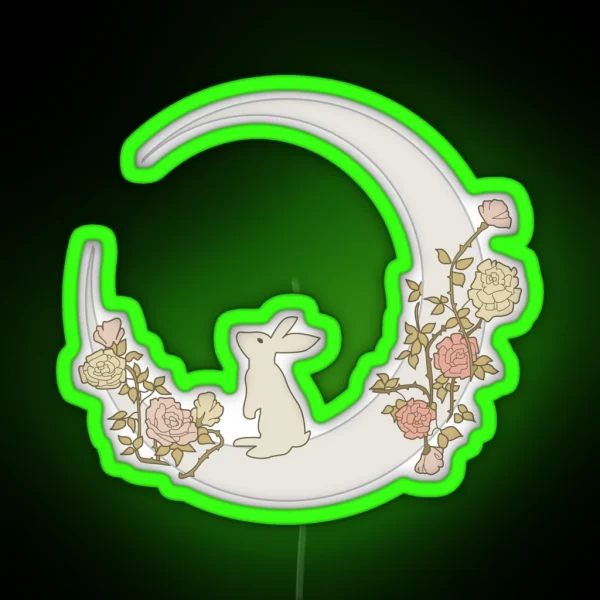 Moon Rabbit RGB Neon Sign