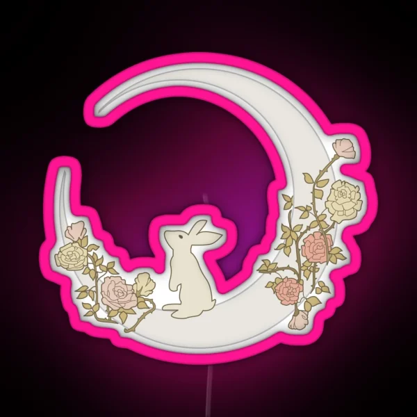 Moon Rabbit RGB Neon Sign