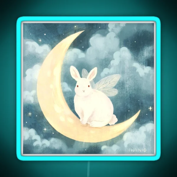 Moon Rabbit RGB Neon Sign