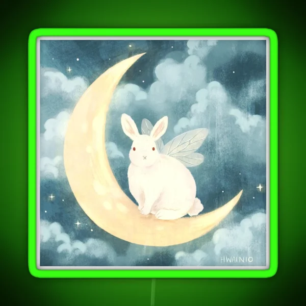 Moon Rabbit RGB Neon Sign