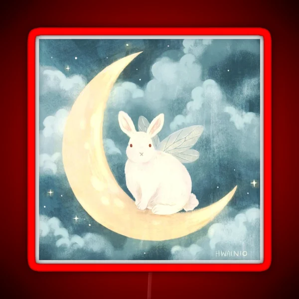 Moon Rabbit RGB Neon Sign