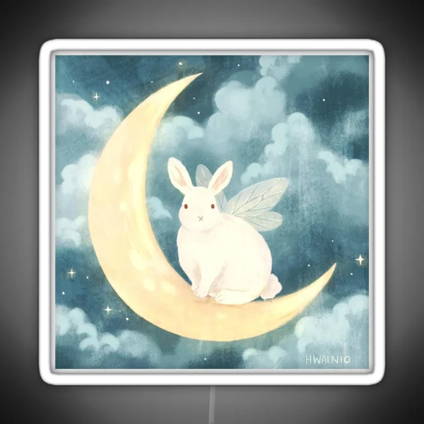 Moon Rabbit RGB Neon Sign